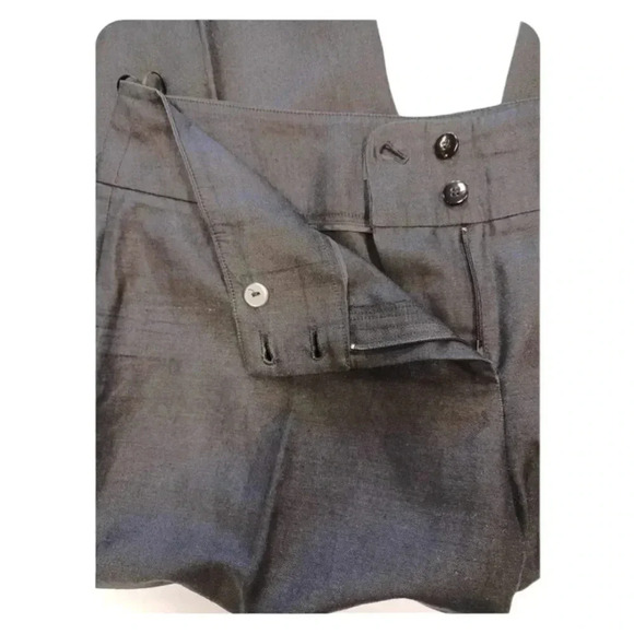 Evan  Picone Petite Black Ramie Trousers Size 12P - Picture 4 of 8